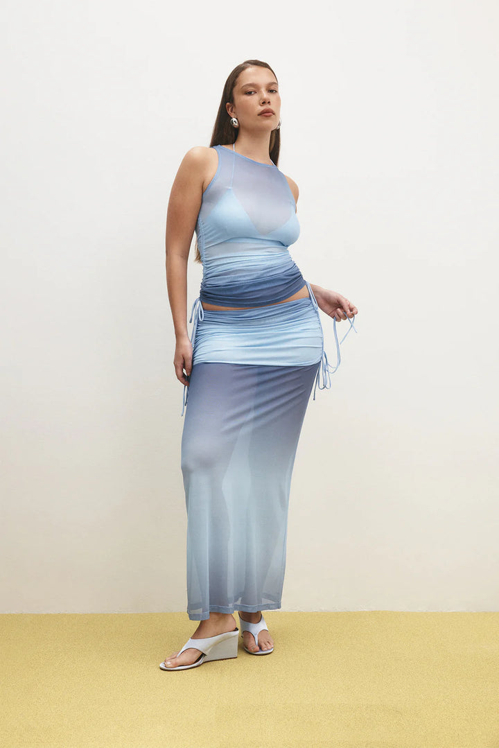 Ownley Heather Maxi Skirt-Ocean Gradient