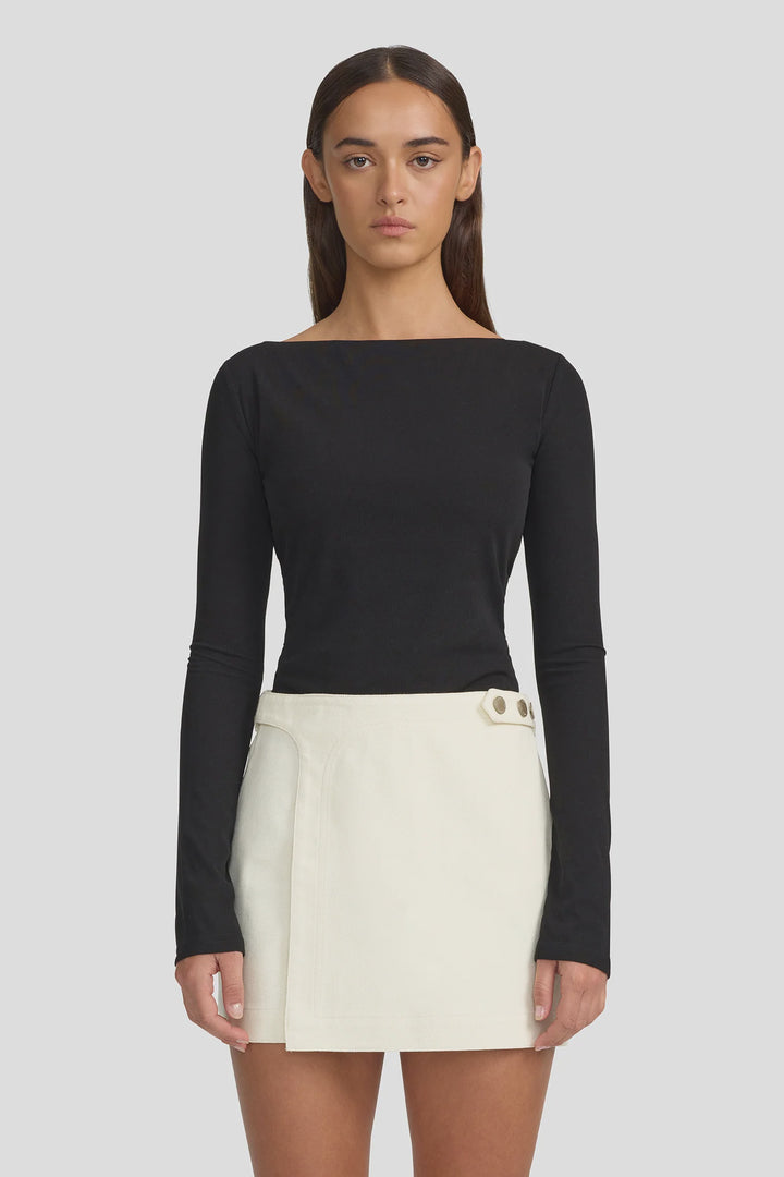 Ownley Jane Jersey Top - Black