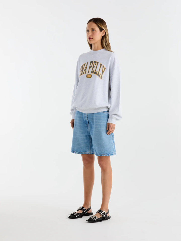 Ena Pelly Collegiate Sweatshirt - White Marle