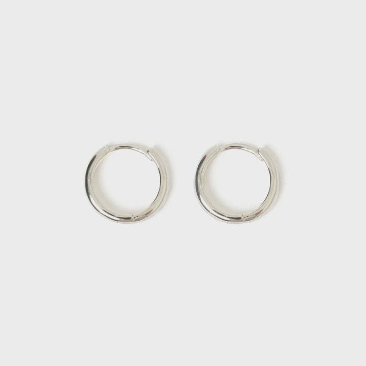 Arms Of Eve Jett Silver Hoop Earrings