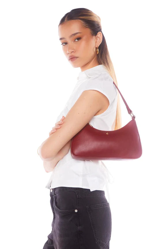 Peta + Jain Josee Shoulder Bag - Cherry Smooth/Gold