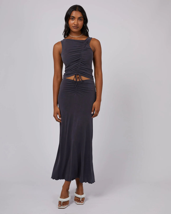 Jorge Luxe Maxi Skirt - Steel