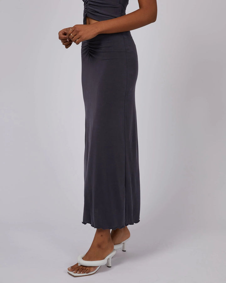 Jorge Luxe Maxi Skirt - Steel