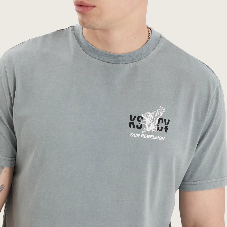 Kiss Chacey Brook Dual Curved Tee - Pigment Neutral Grey