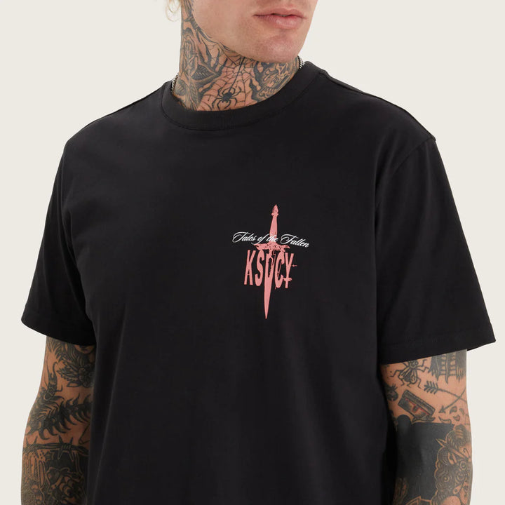 Kiss Chacey Untie Dual Curved Tee - Jet Black