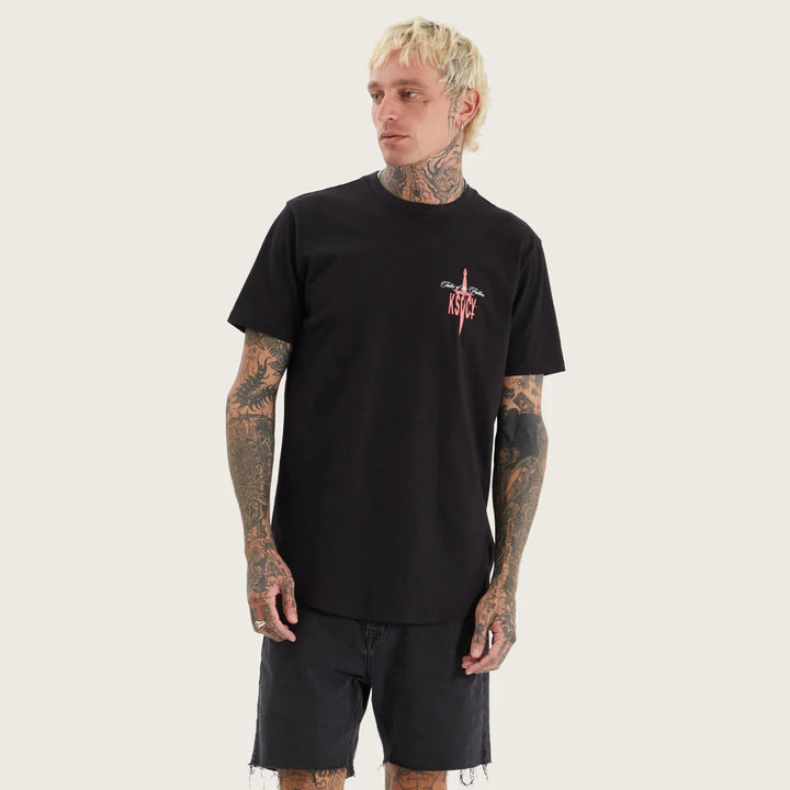 Kiss Chacey Untie Dual Curved Tee - Jet Black