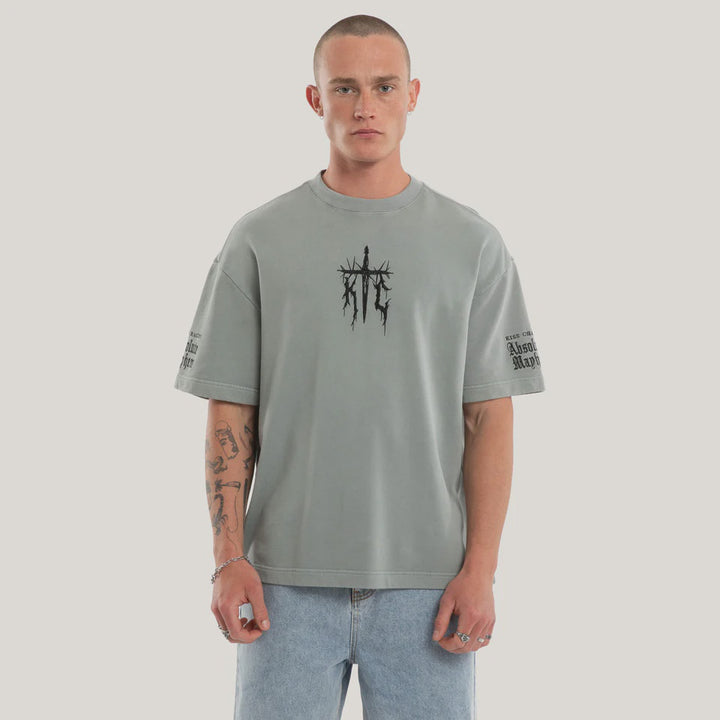 Kiss Chacey Absolute Loopback Street Tee - Pigment Limestone
