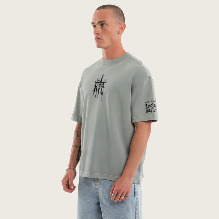 Kiss Chacey Absolute Loopback Street Tee - Pigment Limestone