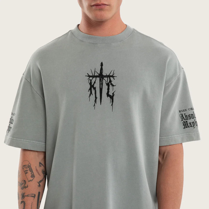 Kiss Chacey Absolute Loopback Street Tee - Pigment Limestone