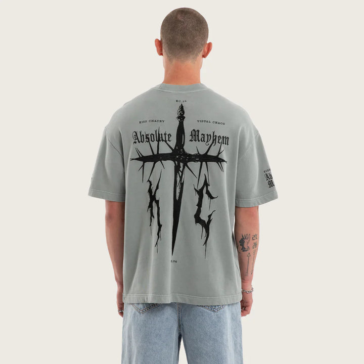 Kiss Chacey Absolute Loopback Street Tee - Pigment Limestone