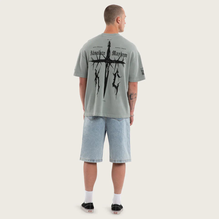 Kiss Chacey Absolute Loopback Street Tee - Pigment Limestone