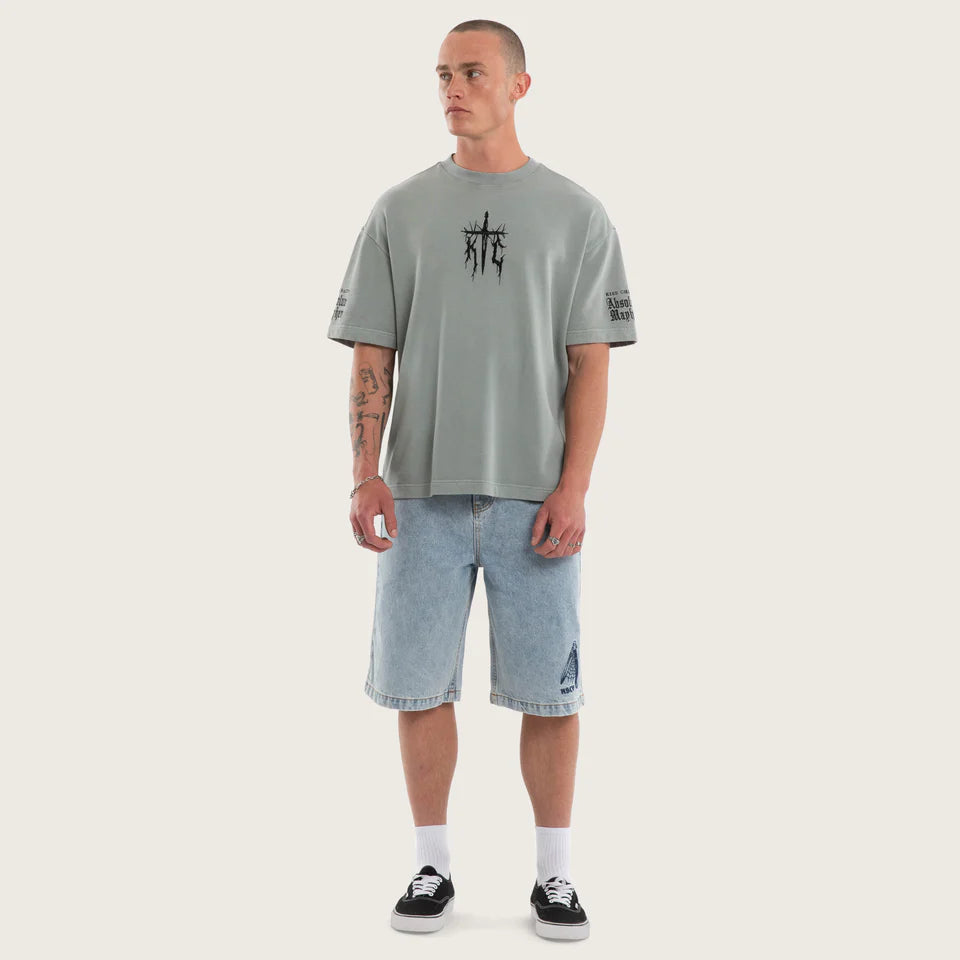 Kiss Chacey Absolute Loopback Street Tee - Pigment Limestone