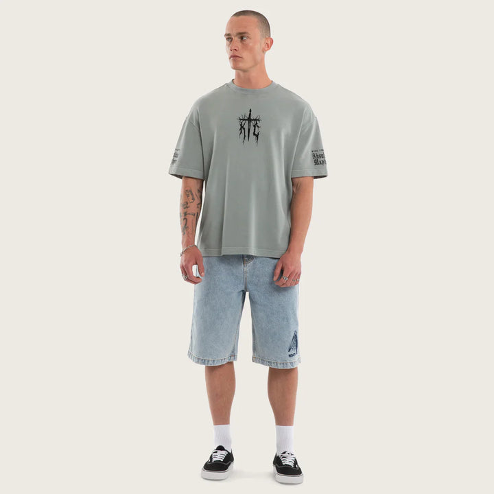 Kiss Chacey Absolute Loopback Street Tee - Pigment Limestone