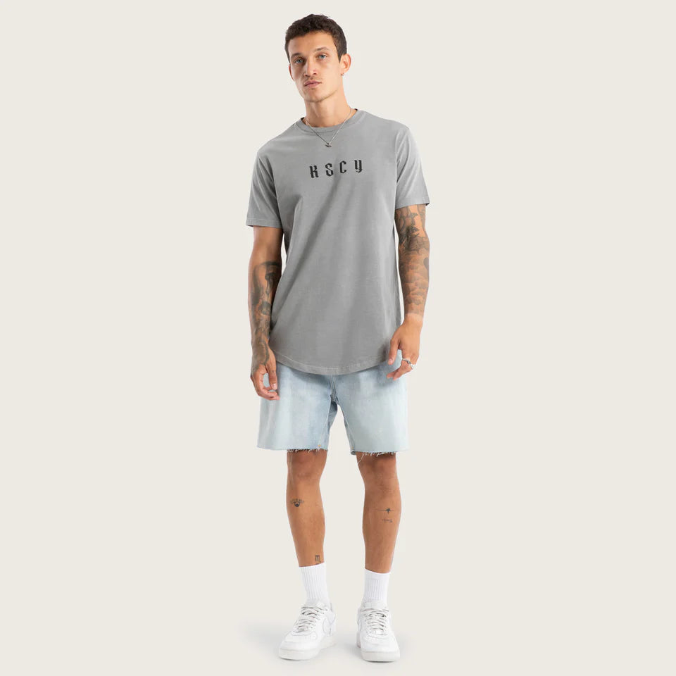 Kiss Chacey Surplus Dual Curved Tee - Pigment Frost Grey