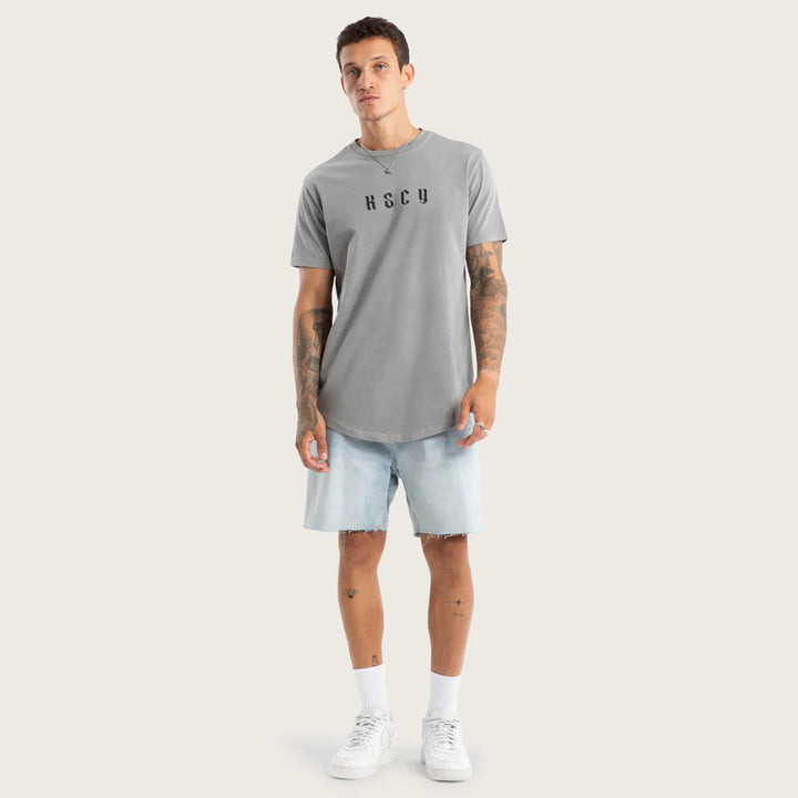 Kiss Chacey Surplus Dual Curved Tee - Pigment Frost Grey