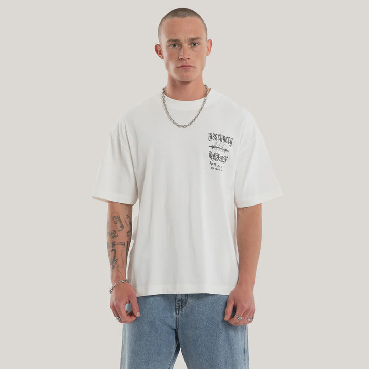 Kiss Chacey Abyss Street Tee-Natural White