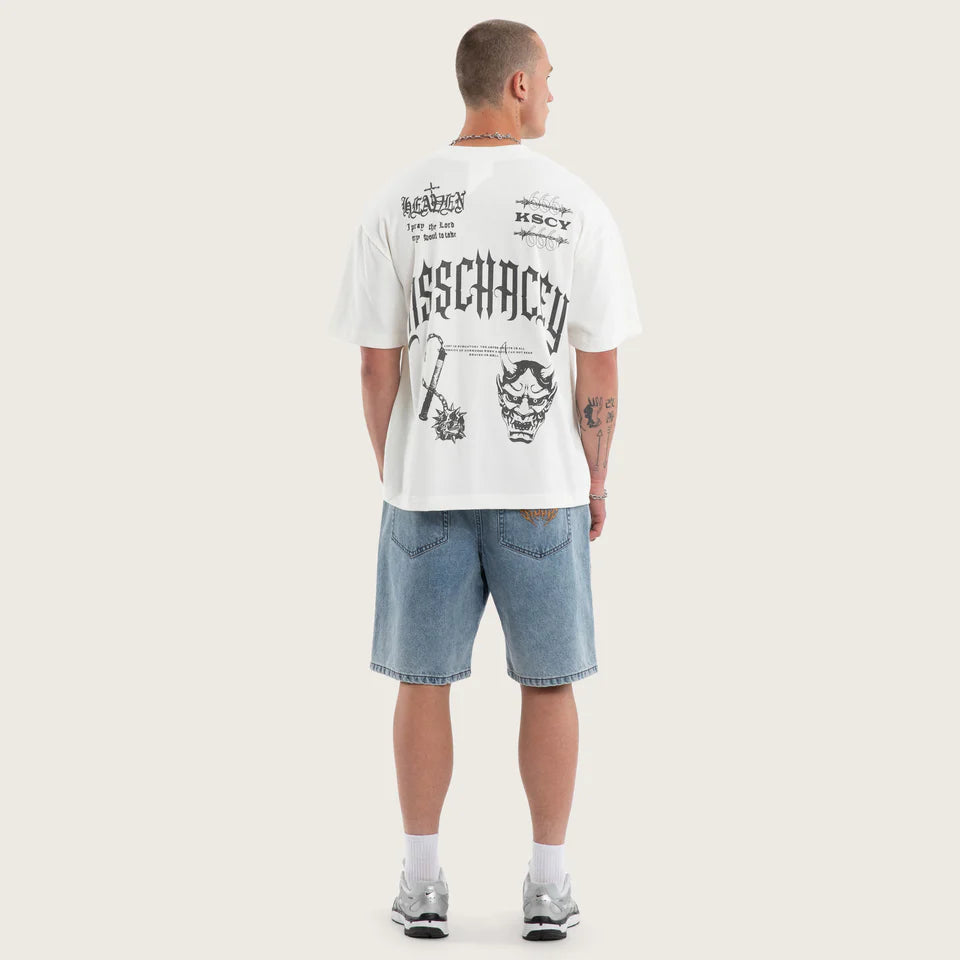 Kiss Chacey Abyss Street Tee-Natural White