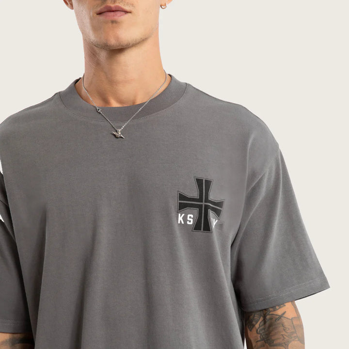 Kiss Chacey Fable Box Fit Layer Tee-Charcoal