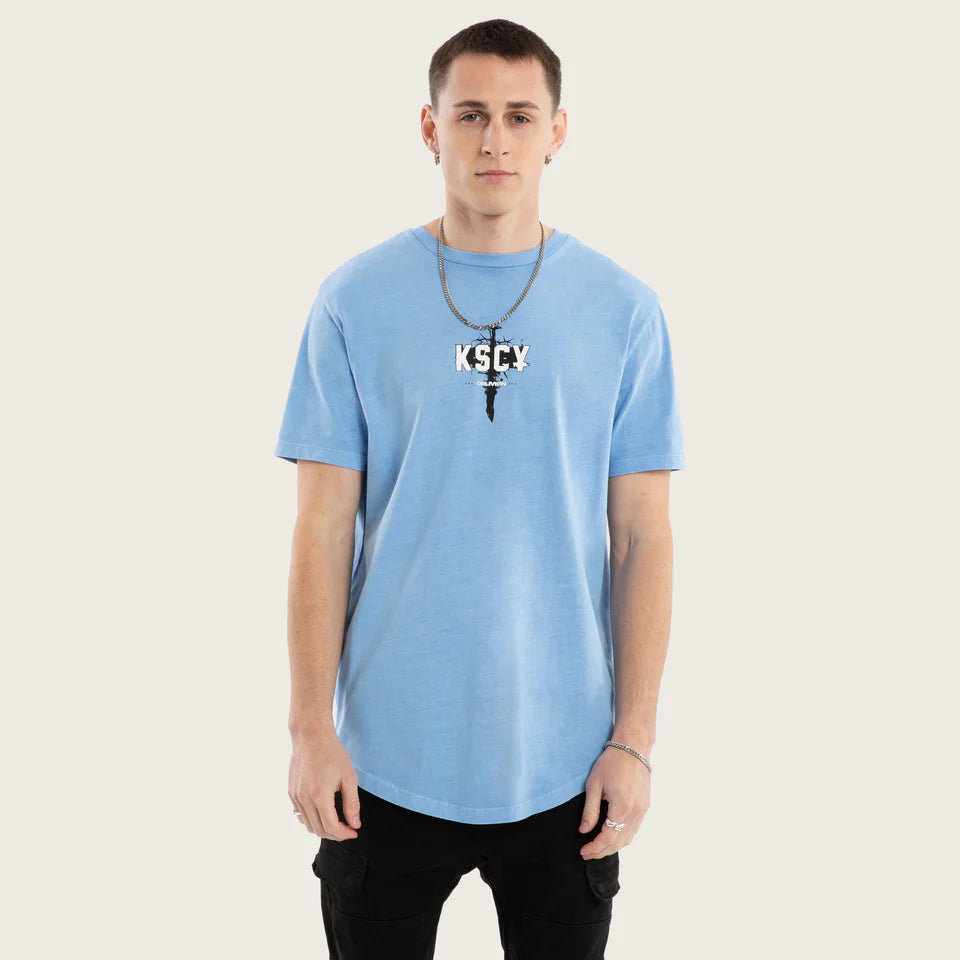 Kiss Chacey Imperial Dual Curved Tee-Pigment Vista Blue