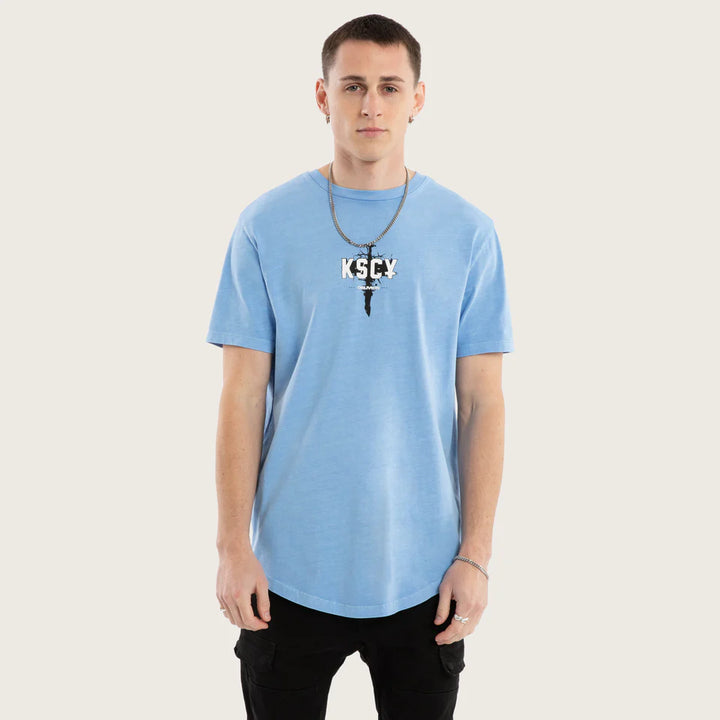 Kiss Chacey Imperial Dual Curved Tee-Pigment Vista Blue