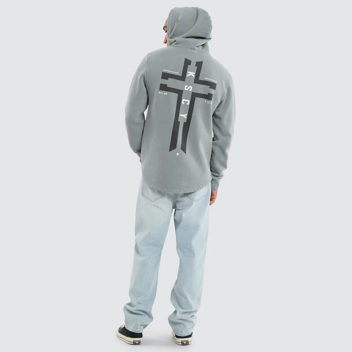 Kiss Chacey Divine Dual Curved Hoodie - Pigment Ultimate Grey