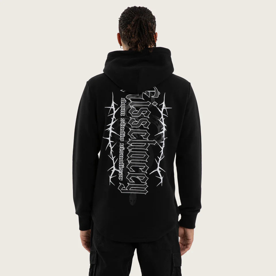 Kiss Chacey Risen Dual Curved Hoodie - Jet Black