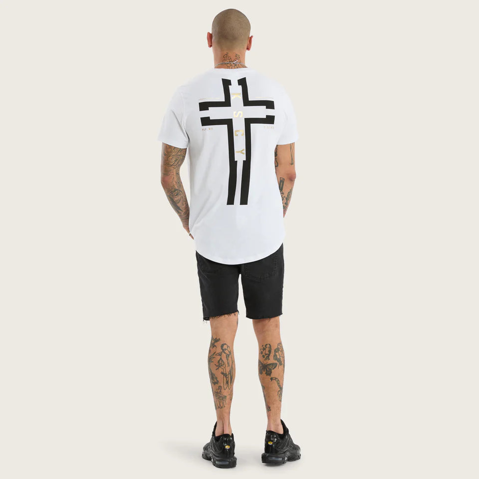 Kiss Chacey Rain Dual Curved Tee - Optical White