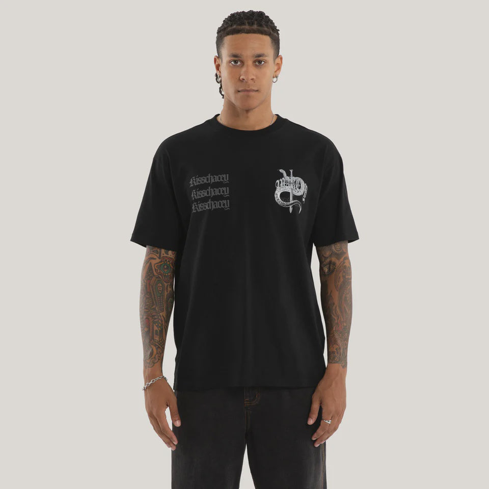 Kiss Chacey Bedlam Box Fit Tee - Jet Black
