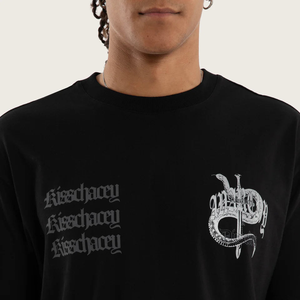Kiss Chacey Bedlam Box Fit Tee - Jet Black