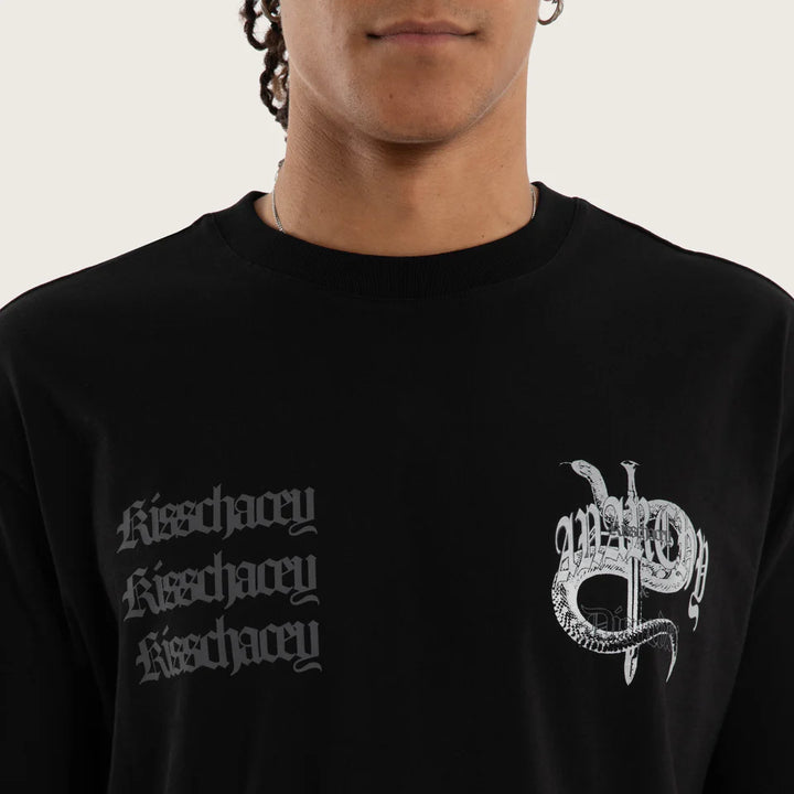 Kiss Chacey Bedlam Box Fit Tee - Jet Black