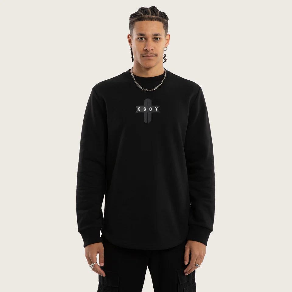 Kiss Chacey Salvation Dual Curved Sweater - Jet Black