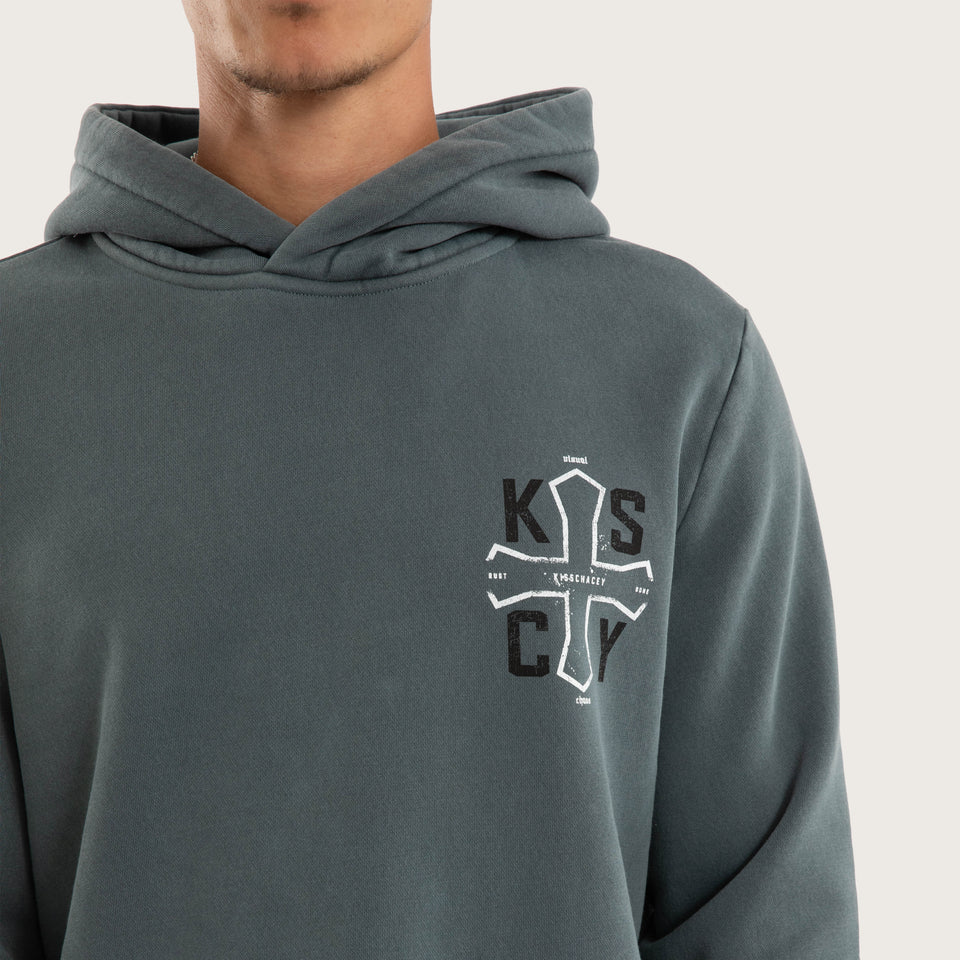 Kiss Chacey Tension Dual Curved Hoodie - Pigment Stormy
