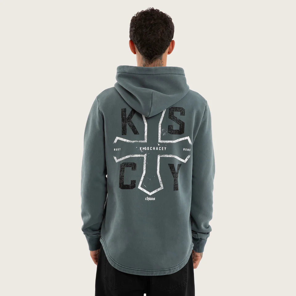 Kiss Chacey Tension Dual Curved Hoodie - Pigment Stormy