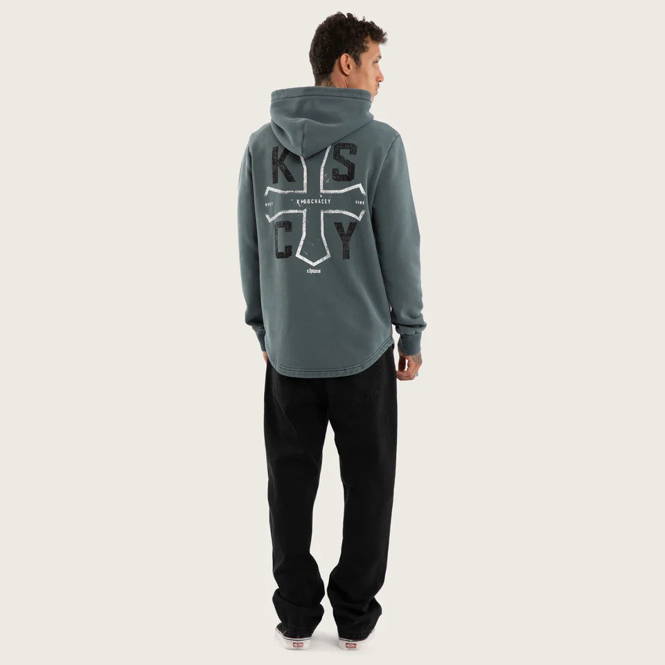 Kiss Chacey Tension Dual Curved Hoodie - Pigment Stormy