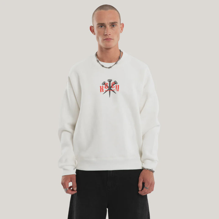 Kiss Chacey Rust Box Fit Sweater - Natural White