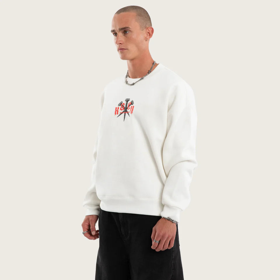 Kiss Chacey Rust Box Fit Sweater - Natural White