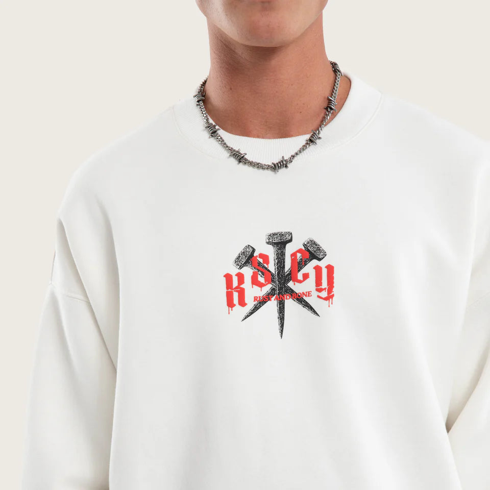 Kiss Chacey Rust Box Fit Sweater - Natural White