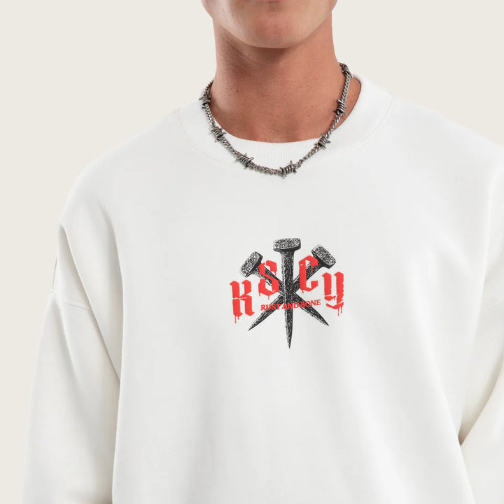 Kiss Chacey Rust Box Fit Sweater - Natural White