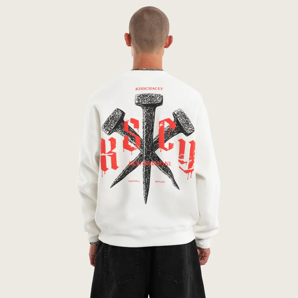 Kiss Chacey Rust Box Fit Sweater - Natural White