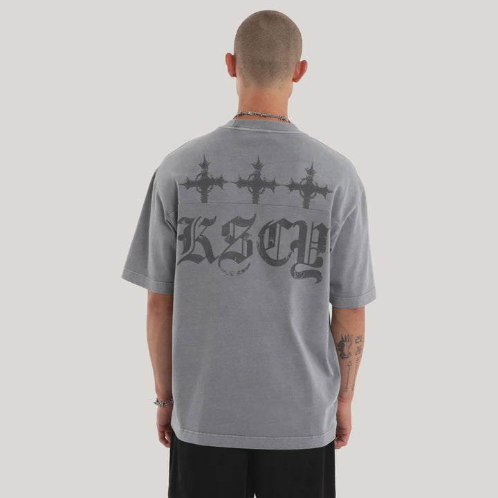 Kiss Chacey Forsaken Oversized Tee - Pigment Sky Rocket