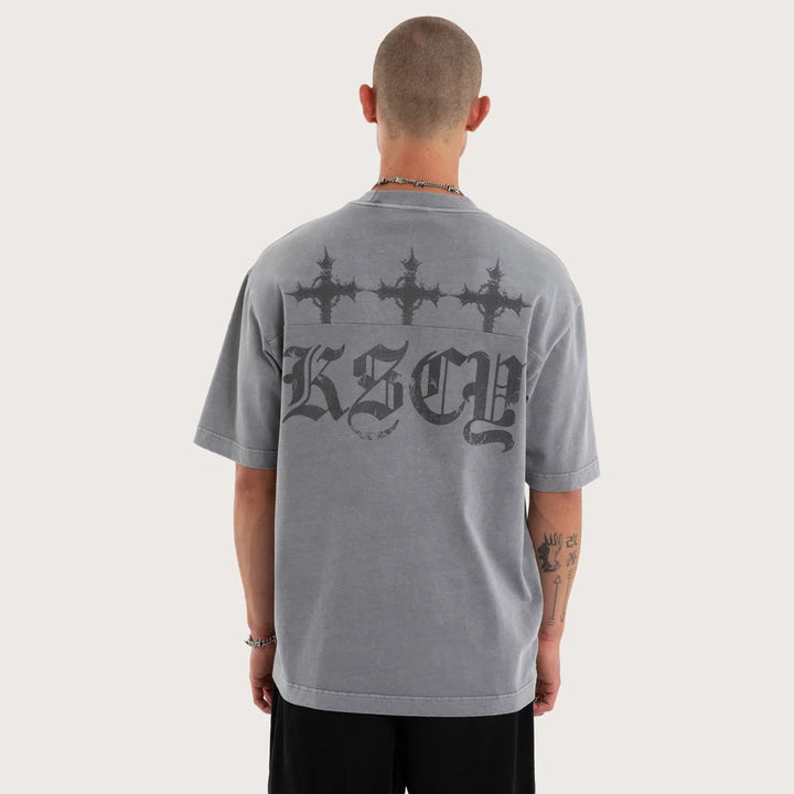 Kiss Chacey Forsaken Oversized Tee - Pigment Sky Rocket