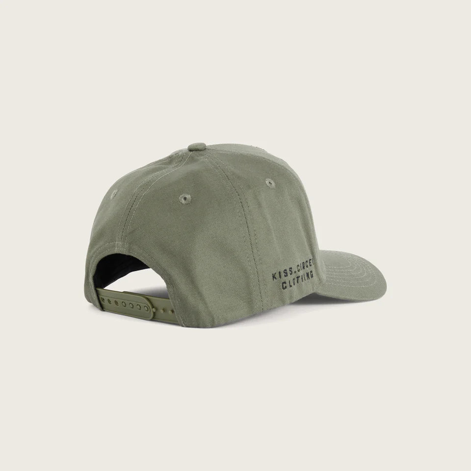 Kiss Chacey Charon 5 Panel Curved Peak Cap - Vetiver