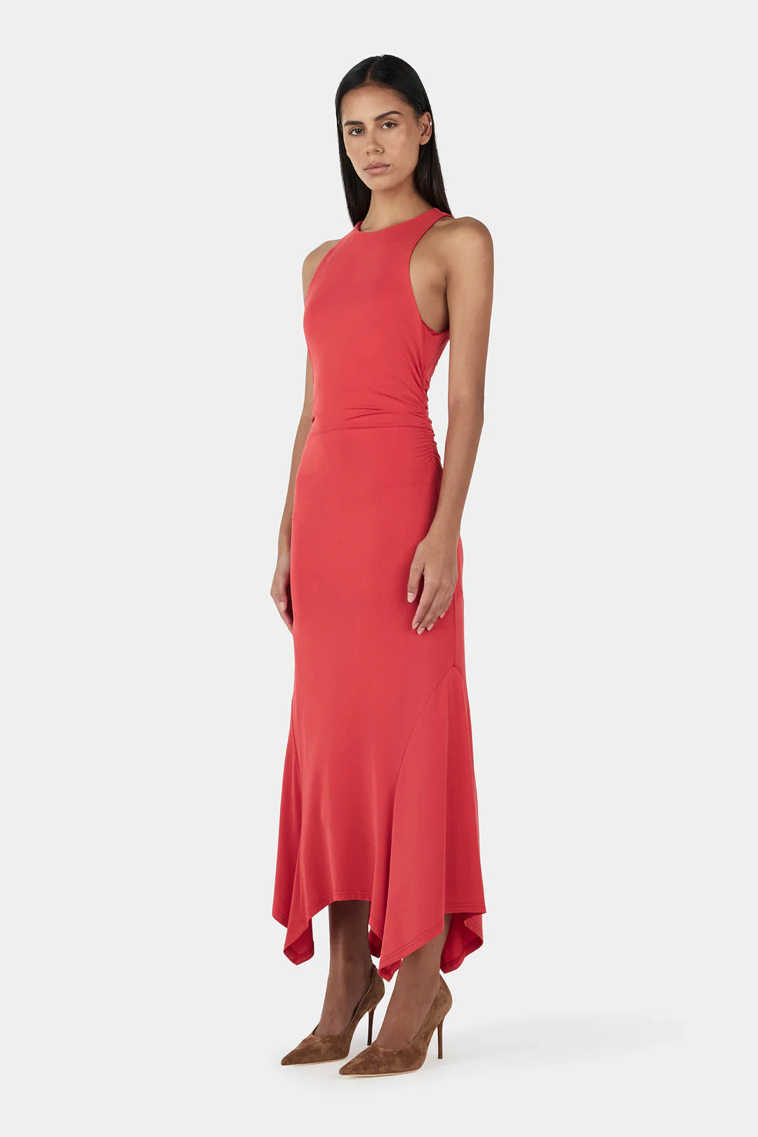 Ownley Kendall Midi Dress - Tango Red