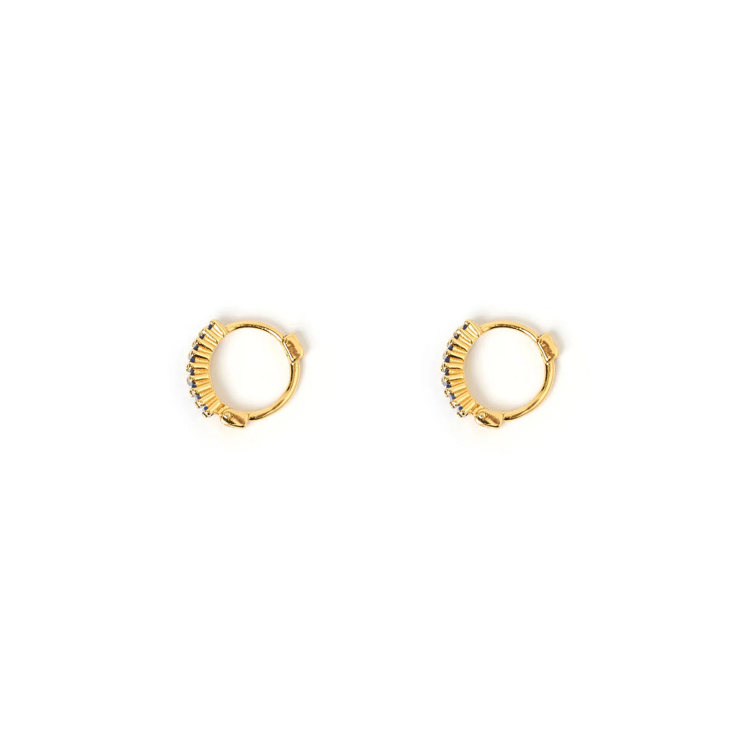 Arms Of Eve Khloe Gold Earrings - Sapphire