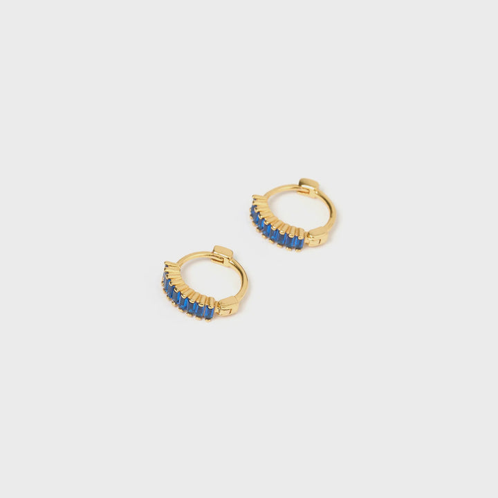 Arms Of Eve Khloe Gold Earrings - Sapphire