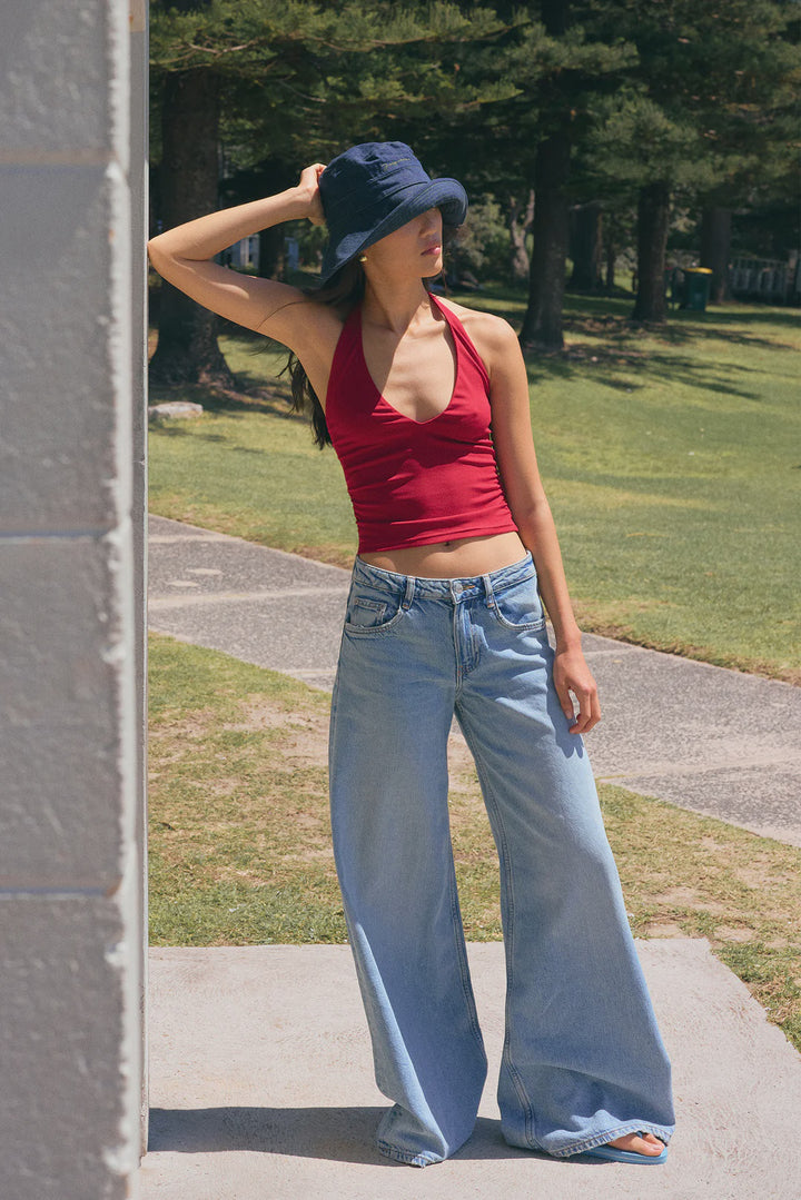 Ownley Kyah Halter Top - Ruby