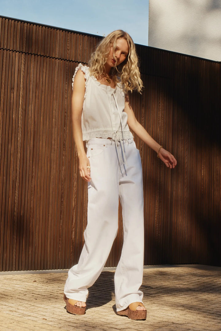 Rolla's Kate Mid Baggy Jean - Vintage White