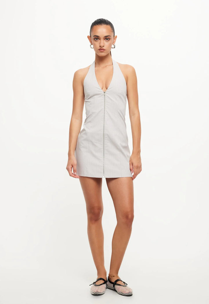 Lioness Girl Next Door Mini Dress- Ash Stripe