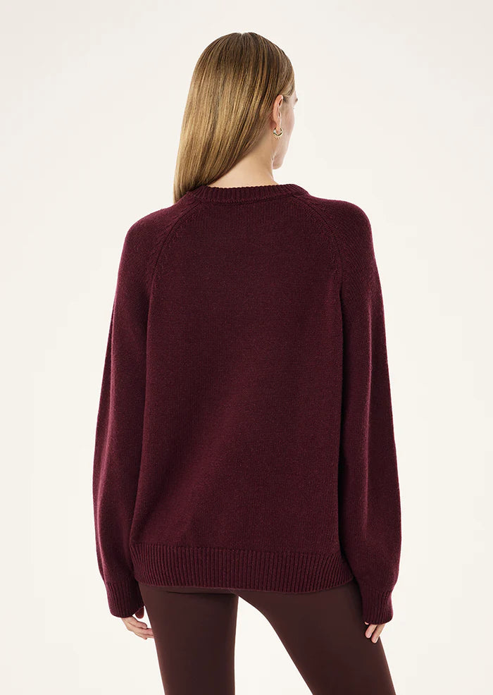 P.E Nation Legacy Knit Crew - Mahogany/Whisper