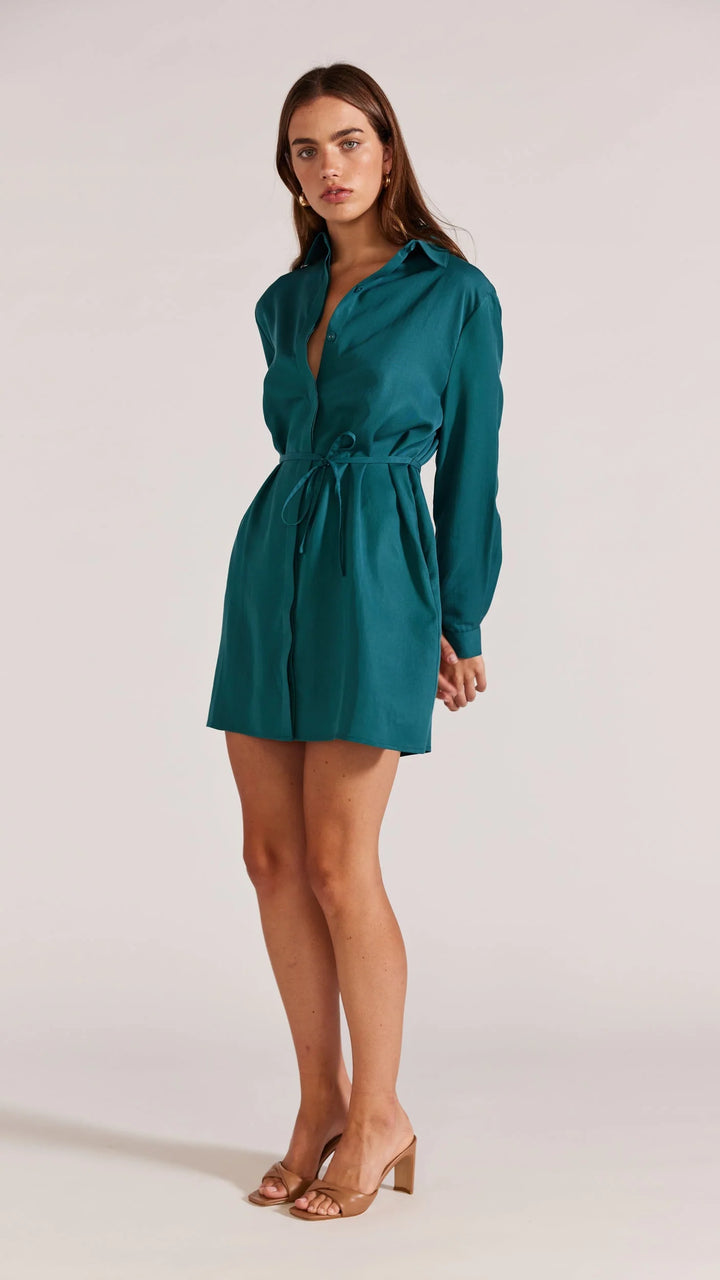 Staple The Label Leila Mini Dress - Emerald
